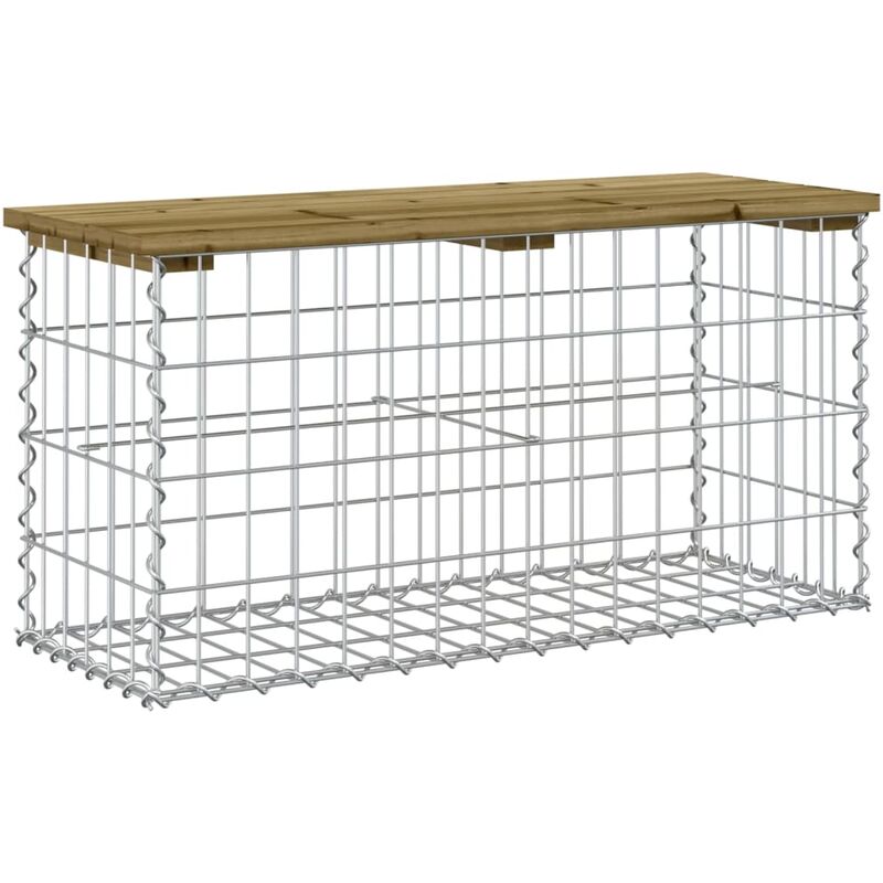 Vidaxl - Banc de jardin design gabion 83x31,5x42 cm bois de pin imprégné