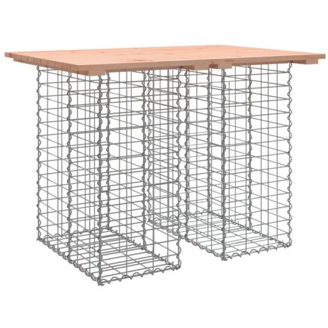 Banc de jardin design gabion 100x70x72 bois massif de douglas