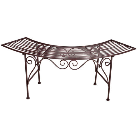 Banc de jardin en arc noble rouille optique terrasses extérieures sièges meubles décorations chaise Harms 950375