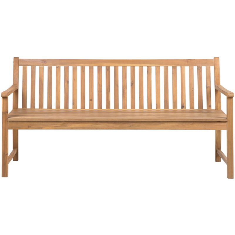 Banc de jardin en bois clair certifié 180 cm VIVARA