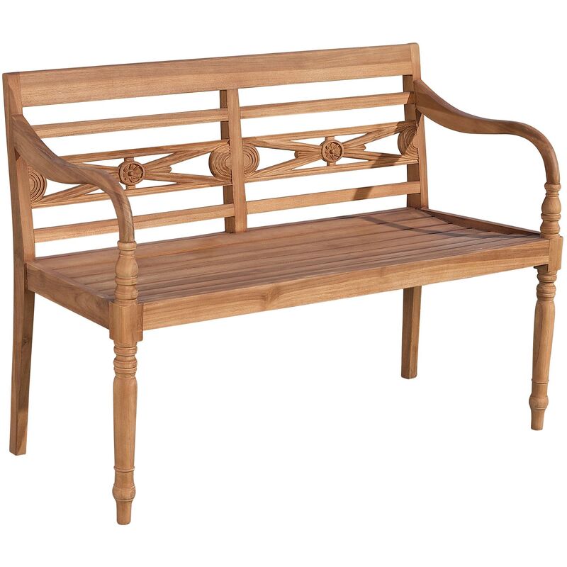 Banc de jardin en bois de teck Maryland teck 120 cm