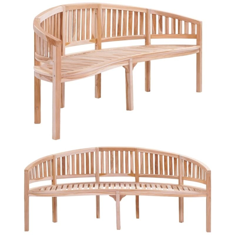 Vidaxl - Banc de jardin en forme de banane 200 cm bois de teck solide