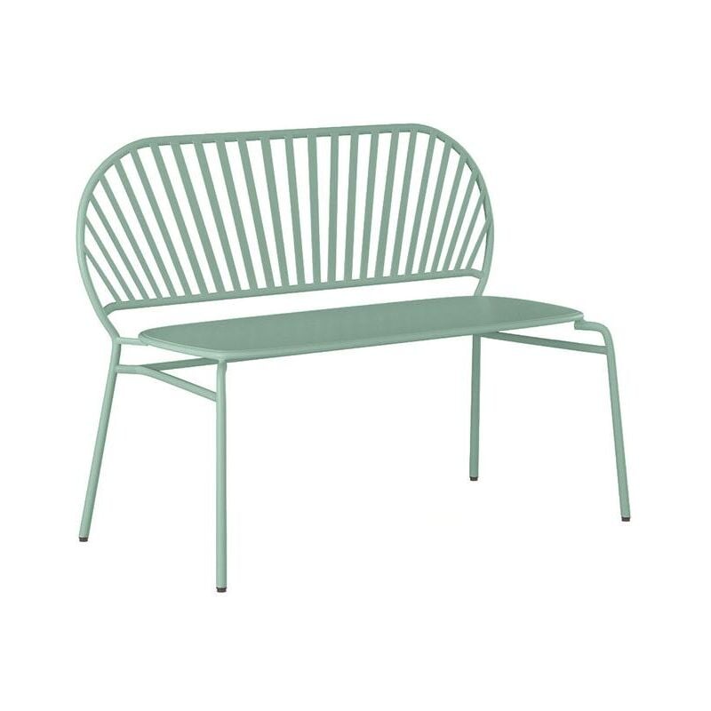 Banc de jardin en métal - Vert amande - cedeira de mylia