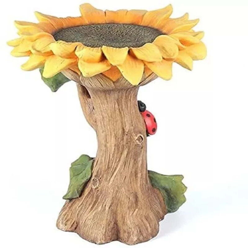 Banc de jardin en résine résistante aux intempéries, motif tournesol, multicolore