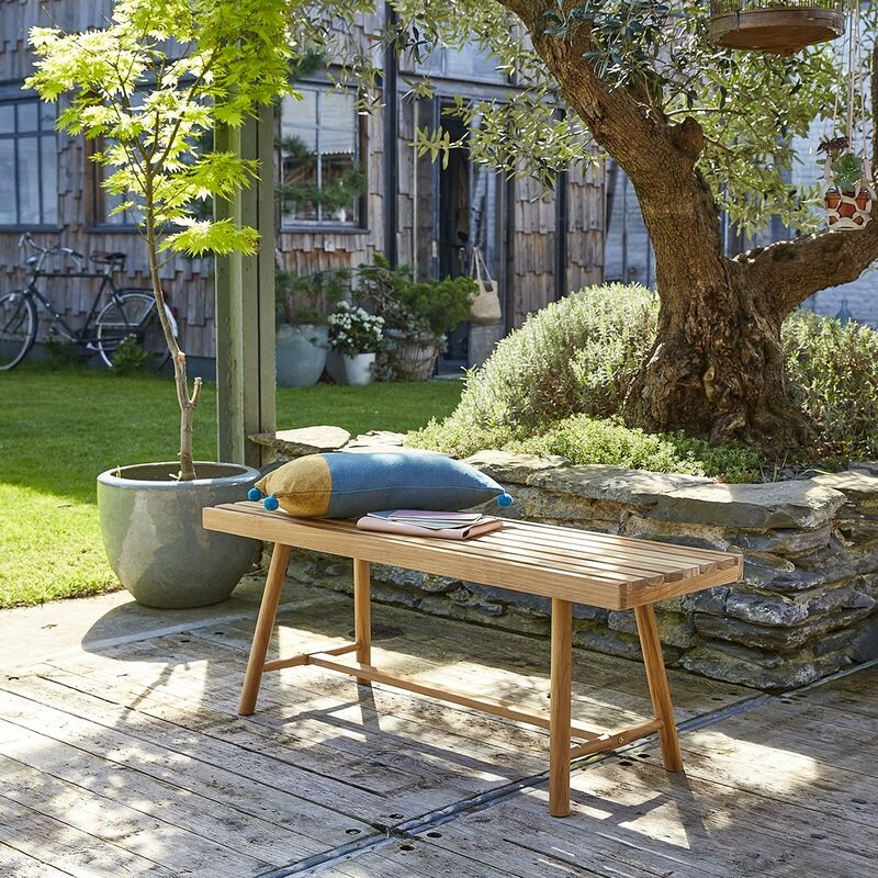 Banc de jardin en teck 120 cm - Marron