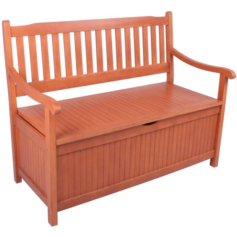 Jardinion - Banc de jardin Houston Banc coffre avec rangement Banc de jardin en bois 107 x 59 x 90cm (LxlxH) Marron, banc, banc de balcon, banc