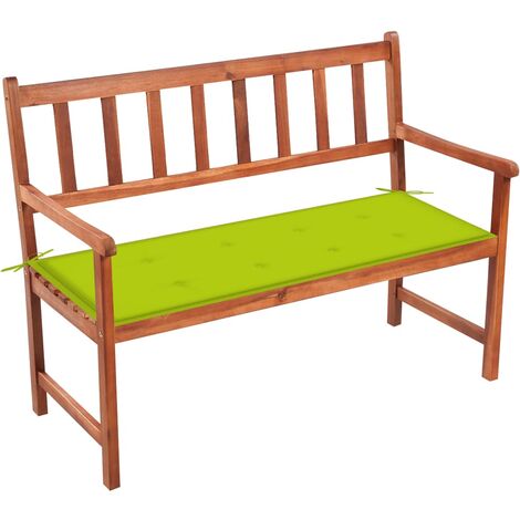 Banc de jardin Luxueux  Fauteuil de jardin avec coussin 120 cm Bois d'acacia massif Chic-170647