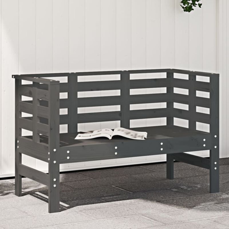 Vidaxl - Banc de jardin gris 111,5x53x71 cm bois massif de pin