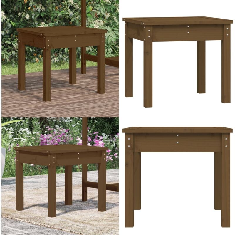 Vidaxl - Banc de jardin marron miel 50x44x45 cm bois de pin massif - Banc De Jardin - Mobilier De Jardin - Banc Extérieur - Chaise Longue Extérieure