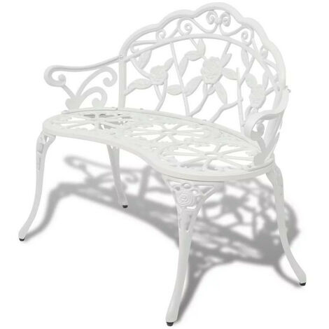 Banc de jardin métal blanc Troopa