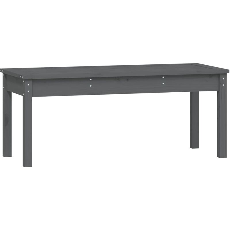 Banc de jardin meuble de patio d'extérieur terrasse 109 x 44 x 45 cm bois massif de pin gris