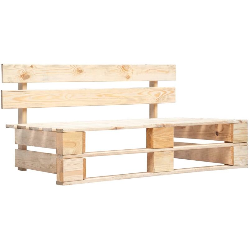 Banc de jardin meuble de patio d'extérieur terrasse 110 cm palette de jardin bois