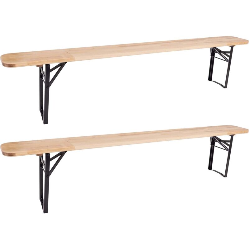 Rutland County Garden Furniture Ltd - Banc de jardin pliable Brasserie (Lot de 2)