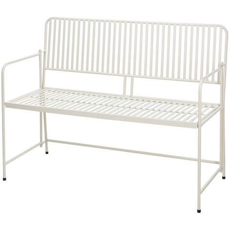 Banc de jardin pliable en métal craie - Bistro