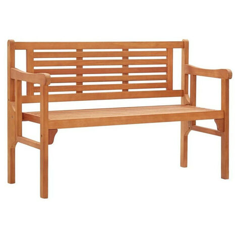 Banc de jardin pliable eucalyptus massif clair Thebi