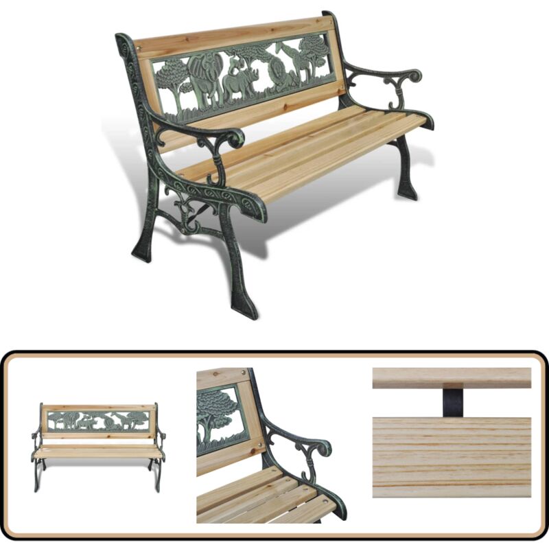 Banc de jardin pour enfants 84 cm Bois - Banc Enfant - Banc Jardin - Mobilier Jardin - Décoration Extérieur - Meubles Enfants