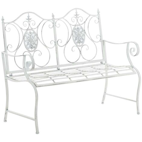 Banc de jardin Punjab Blanc antique