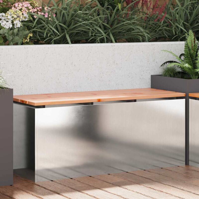 Banc de jardin Argent 100 x 40 x 43 cm Acier inoxydable vidaXL