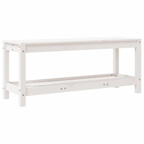 Banc de jardin，Banquette de jardin，Chaise blanc 108x35x45 cm bois massif de pin CFW59114