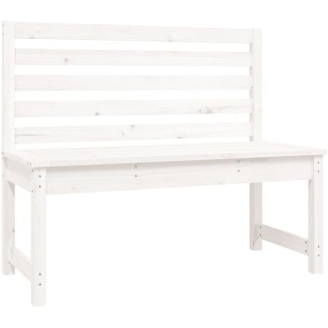 Banc de jardin，Banquette de jardin，Chaise blanc 109 cm bois massif de pin CFW25242