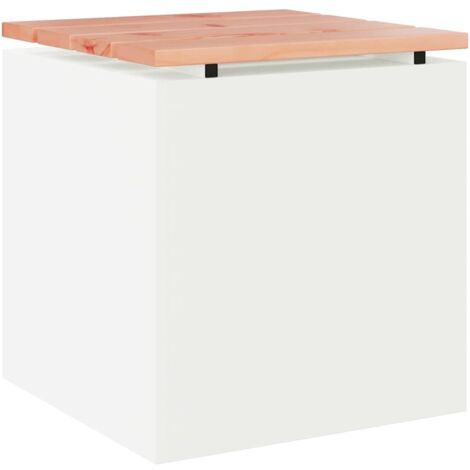 Banc de jardin，Banquette de jardin，Chaise Blanc 40 x 40 x 43 cm Acier CFW26743