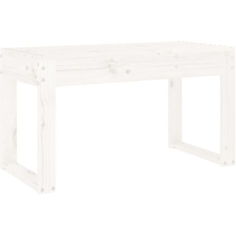 Banc de jardin，Banquette de jardin，Chaise blanc 80x38x45 cm bois massif de pin CFW81654