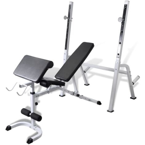 COSTWAY Banc de Musculation Multifonction, Chaise de Musculation Pliable,  pour Fitness Musculation, avec Hauteur et Angle
