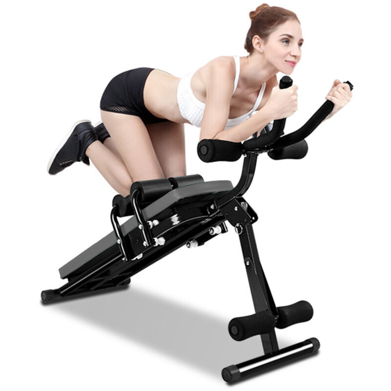 Banc de Musculation Pliable, Musculation Bench, Multifonction Banc Abdominaux Entrainement Complet du Corps Fitness - Gris foncé