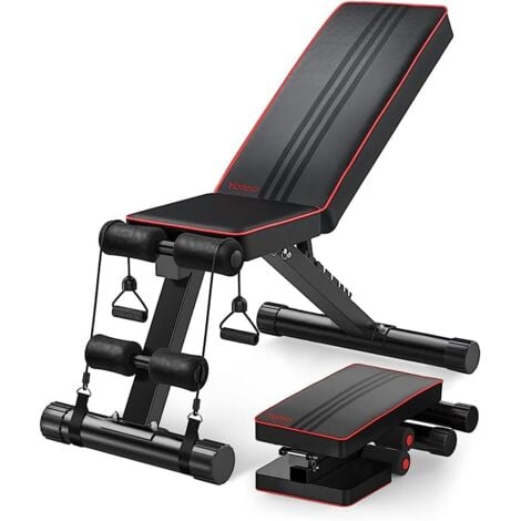 KEEPBUYING Banc de Musculation Pliable,Banc Réglable,Banc de Musculation pour l'entraînement Complet du Corps(Avancé)