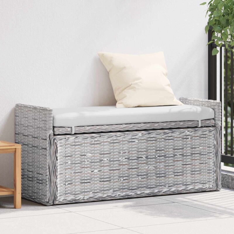 vidaXL Banc de rangement Blanchiment 110 x 40 x 50 cm Rotin