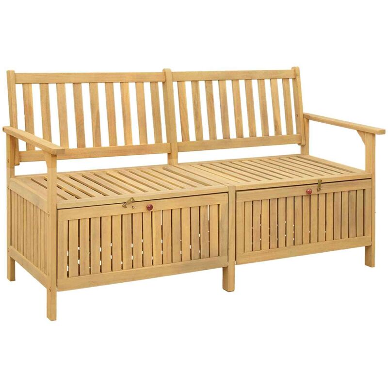 vidaXL Banc de rangement avec stockage avec porte Acacia massif