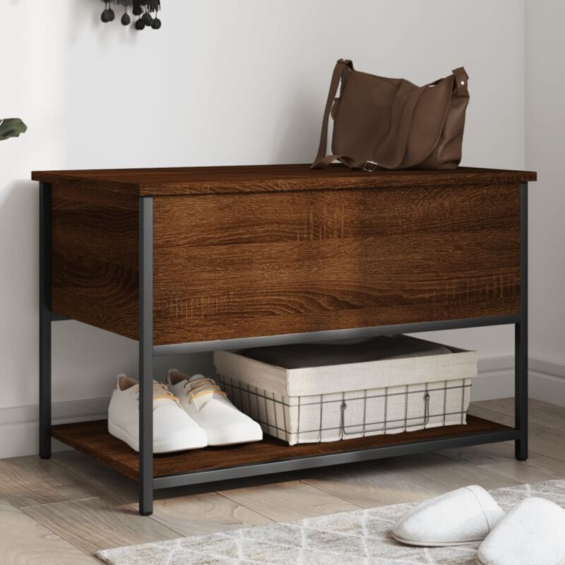 Vidaxl - Banc de rangement chêne marron 70x42,5x47 cm bois d'ingénierie