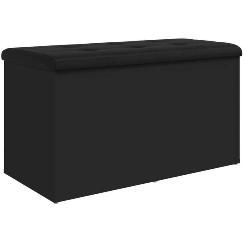 Vidaxl - Banc de rangement noir 82x42x45 cm bois d'ingénierie