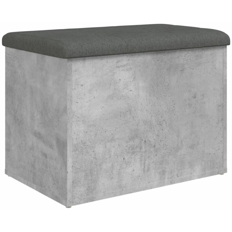 Banc de rangement gris béton 62x42x45 cm bois d'ingénierie Vidaxl