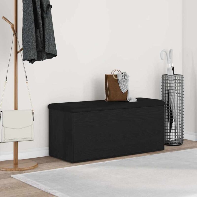 Vidaxl - Banc de Rangement Chêne noir 102 x 42 x 45 cm Bois d'ingénierie