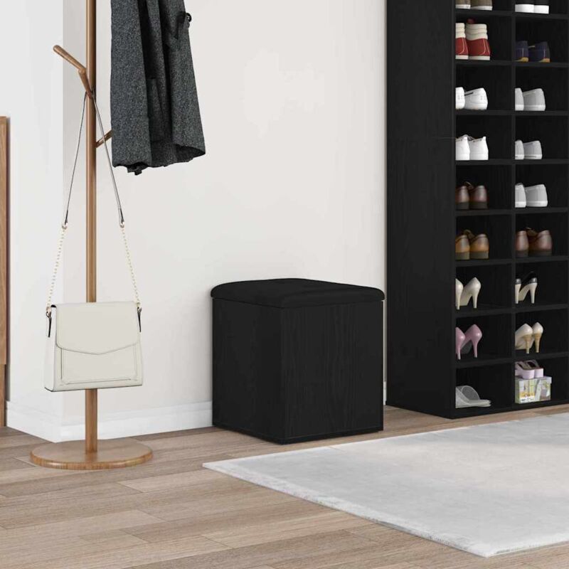 Vidaxl - Banc de Rangement Chêne noir 42 x 42 x 45 cm Bois d'ingénierie