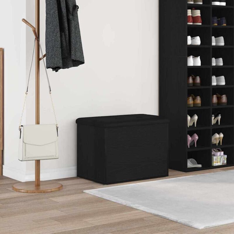 Vidaxl - Banc de Rangement Chêne noir 62 x 42 x 45 cm Bois d'ingénierie