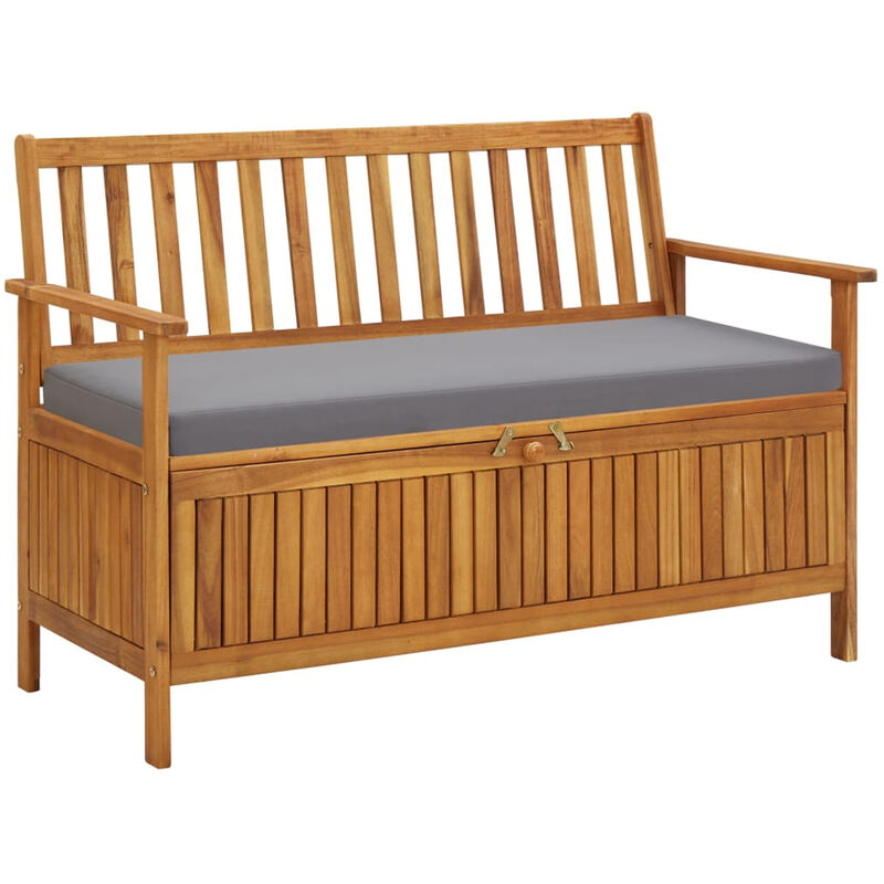 Asupermall - Banc de rangement de jardin 120 cm Bois d'acacia solide
