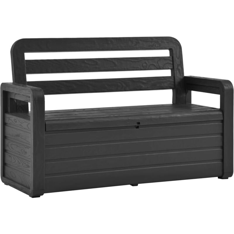 Vidaxl - Banc de rangement de jardin 132,5 cm Plastique Anthracite