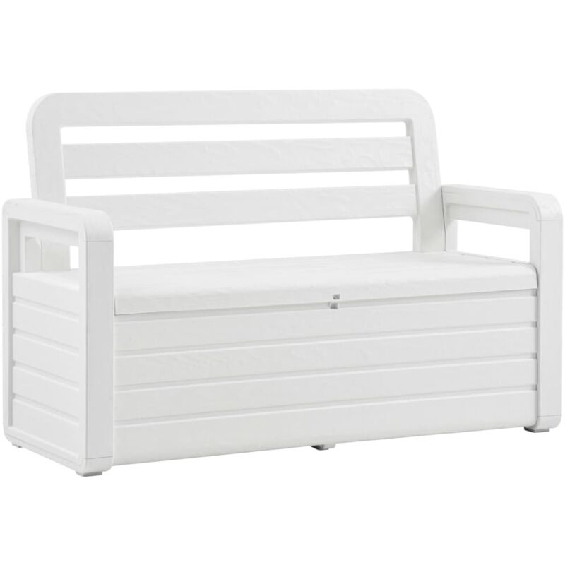 Vidaxl - Banc de rangement de jardin 132,5 cm Plastique Blanc