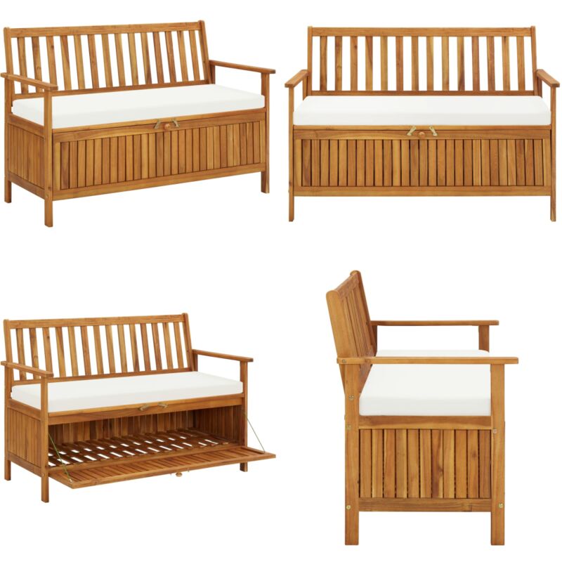 Vidaxl - Banc de rangement de jardin Bois d'acacia solide 120x63x84 cm - Banc De Jardin - Banc De Rangement - Mobilier De Jardin - Meubles De Jardin