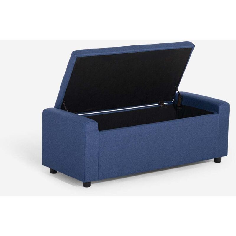 Banc de rangement en tissu pour chambre ou entrée Merak - Bleu