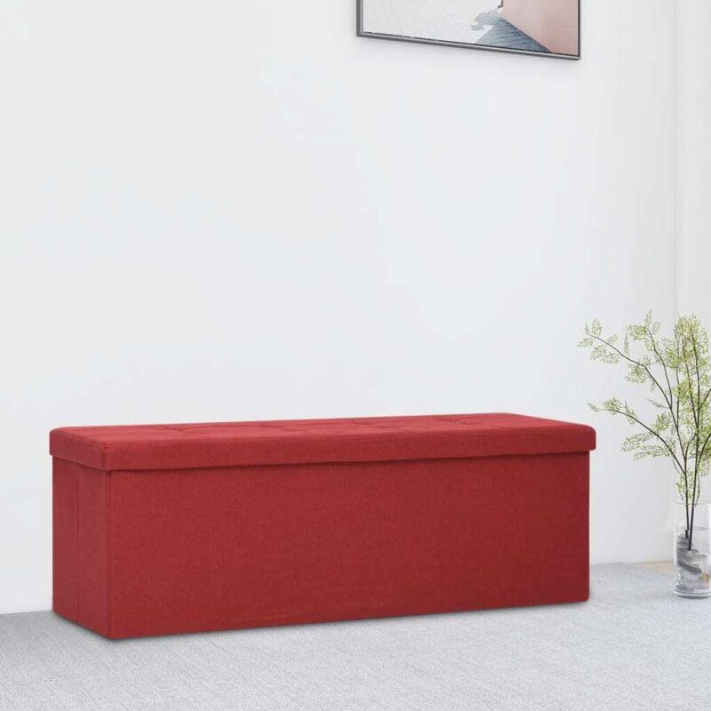 Vidaxl - Poitrine pliante pliage en lin élégant sialant diverses couleurs disponibles Couleur : Rouge