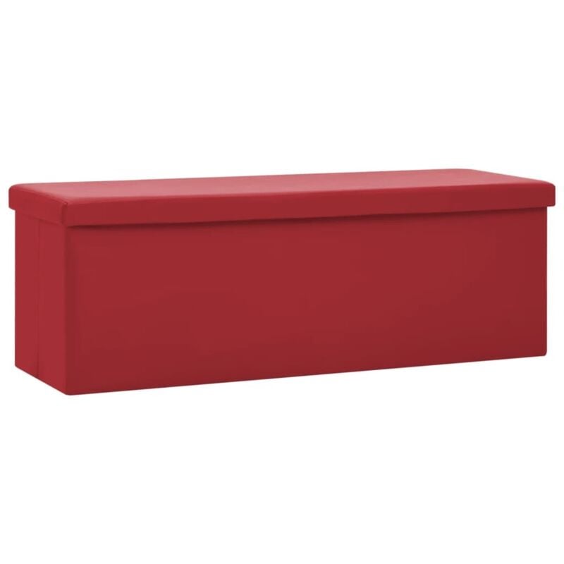 Vidaxl - Banc de rangement pliable Rouge bordeaux pvc