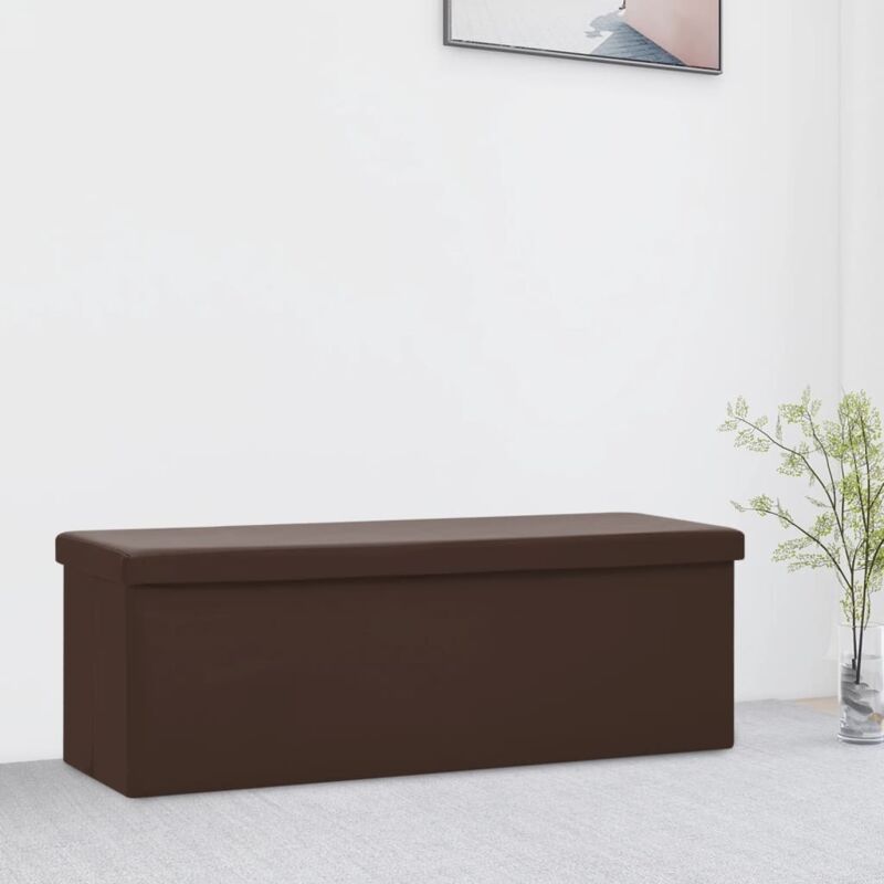 Banc de rangement pliable Marron pvc Vidaxl