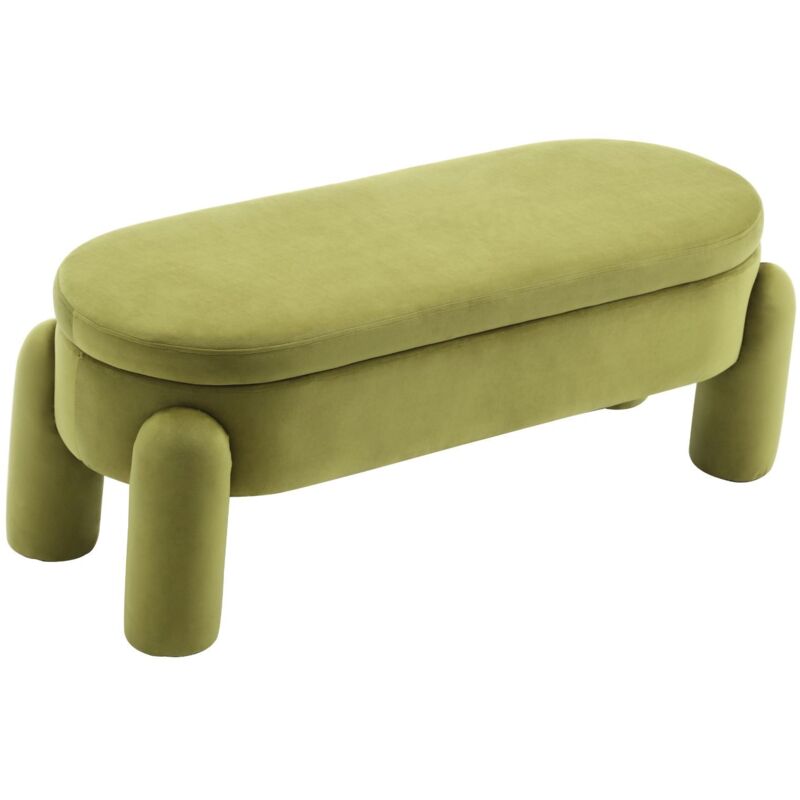 Wahson Office Chairs - Banc de Rangement Pliant Banc d'entrée de Style Moderne, Banc de Lit pour Salon et Chambre, Vert