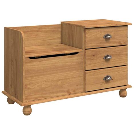 Banc de rangement pour l'entrée ASKIM Marron 100 x 39 x 62 cm CFW595465