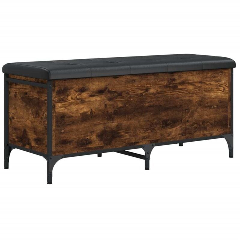 Vidaxl - Banc de rangement chêne fumé 102x42x45 cm bois d'ingénierie