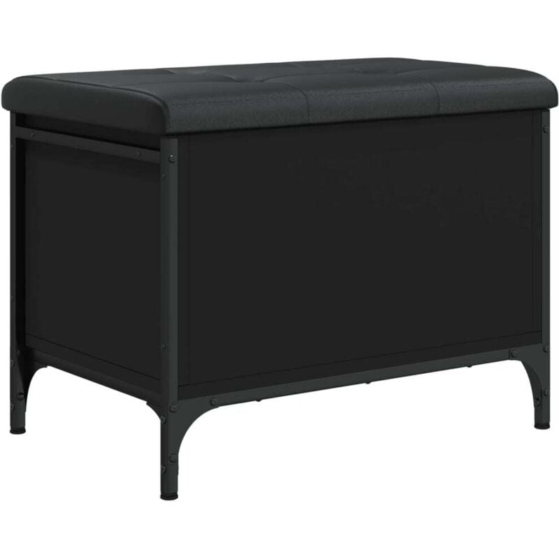 Vidaxl - Banc de rangement noir 62x42x45 cm bois d'ingénierie