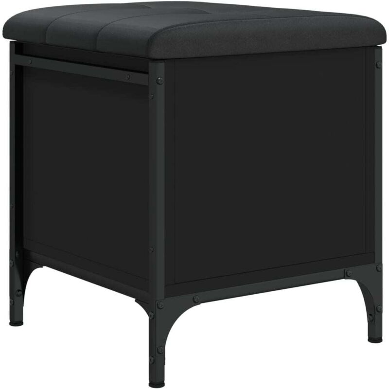 Vidaxl - Banc de rangement noir 42x42x45 cm bois d'ingénierie